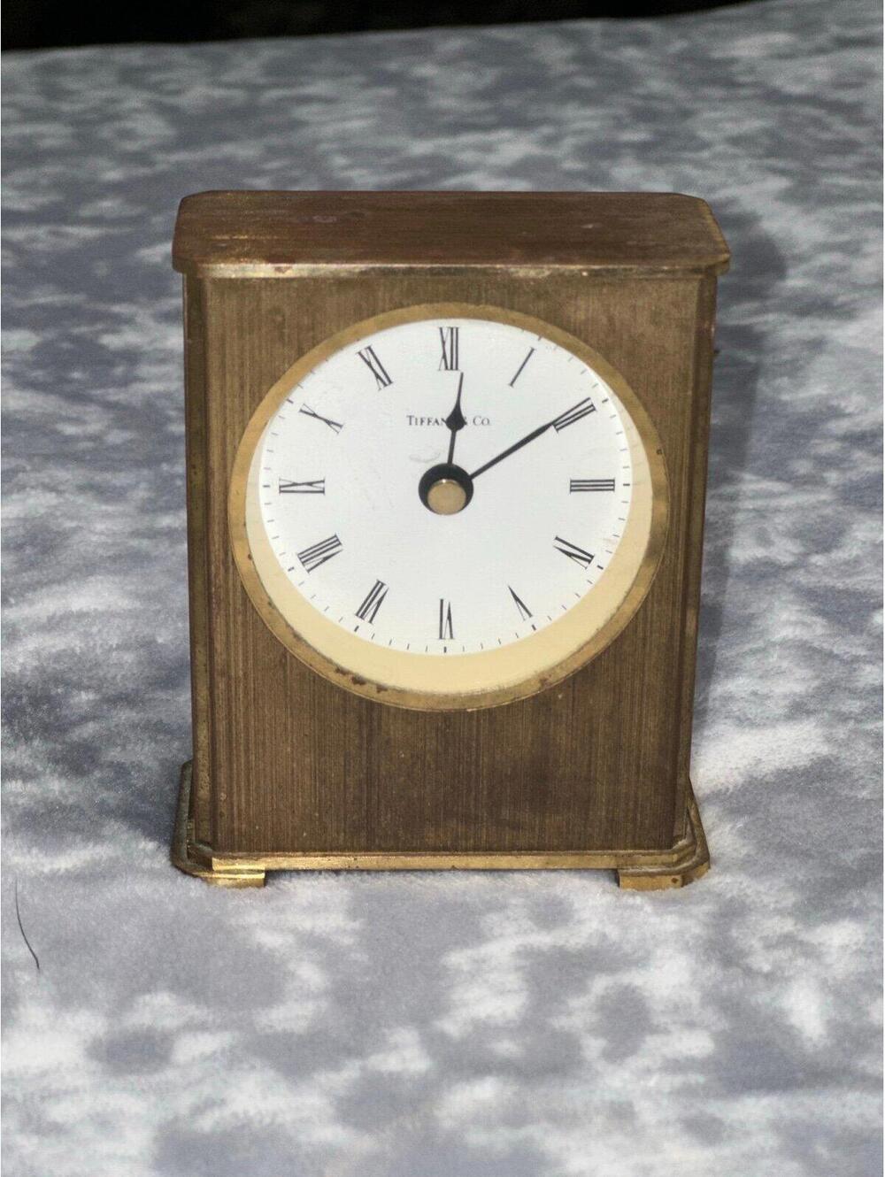 VTG Tiffany & Co. Vintage Brass Desk Clock